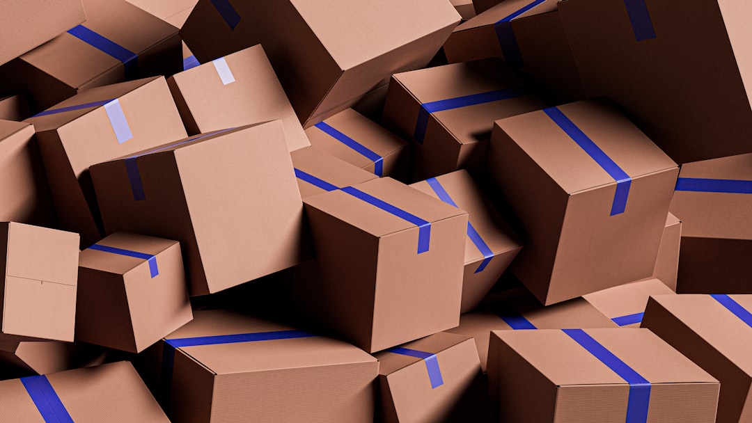 Warehouse stacked with shipping boxes