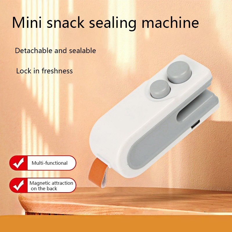 USB rechargeable mini bag sealer with built-in cutter