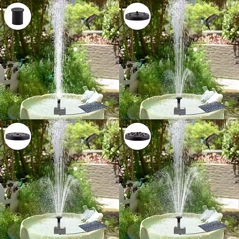 Solar fountain pump nozzle heads and 3m cable
